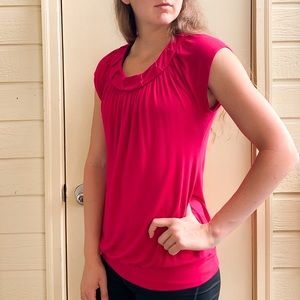 Banana Republic - Short Sleeve Top - Red/Pink